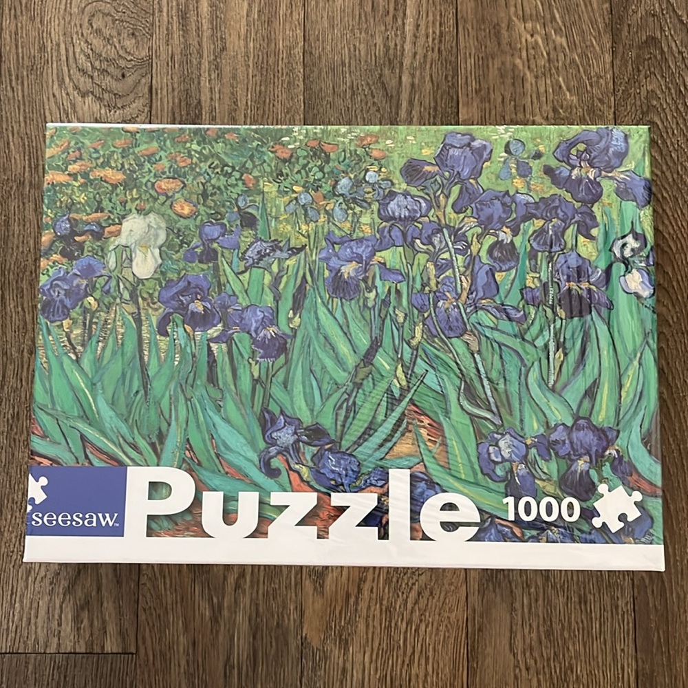 Iris by Vincent Van Gogh Seesaw Puzzle 1000 Pieces NEW, sealed box